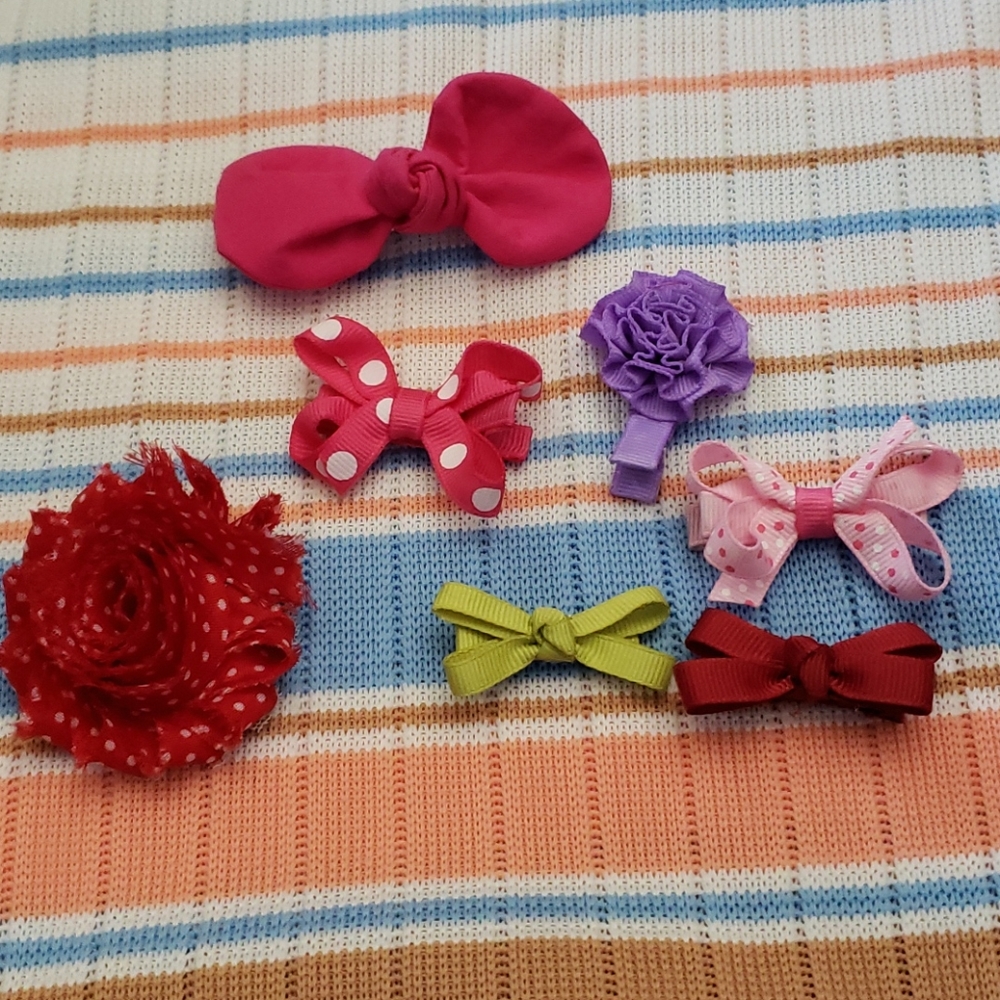 Assorted hair bows 7ct